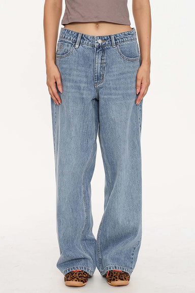 thrills billie low baggie jean rustic fade front