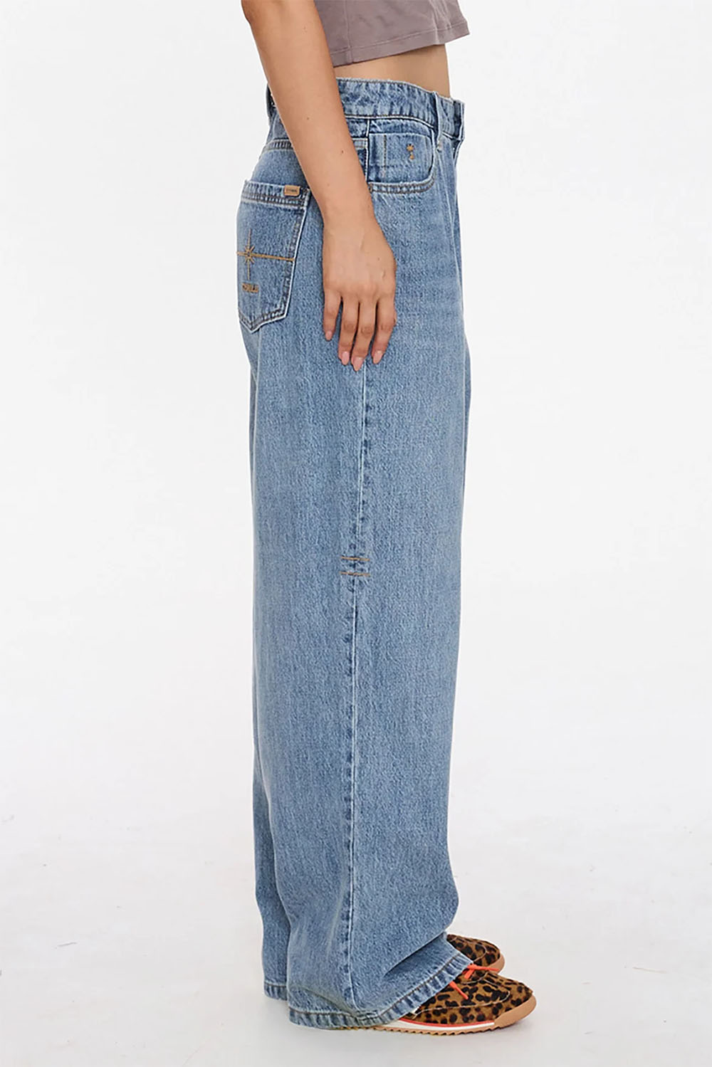 thrills billie low baggie jean rustic fade side