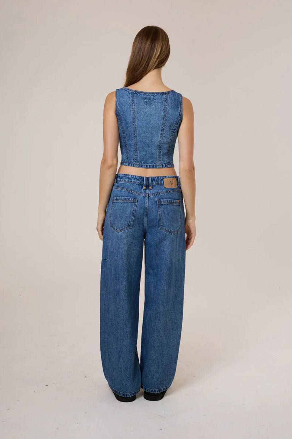 thrills good intentions denim top stoned blues back