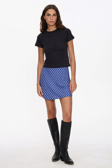 Thrills - High Speed Check Mini Skirt - Guardian Navy