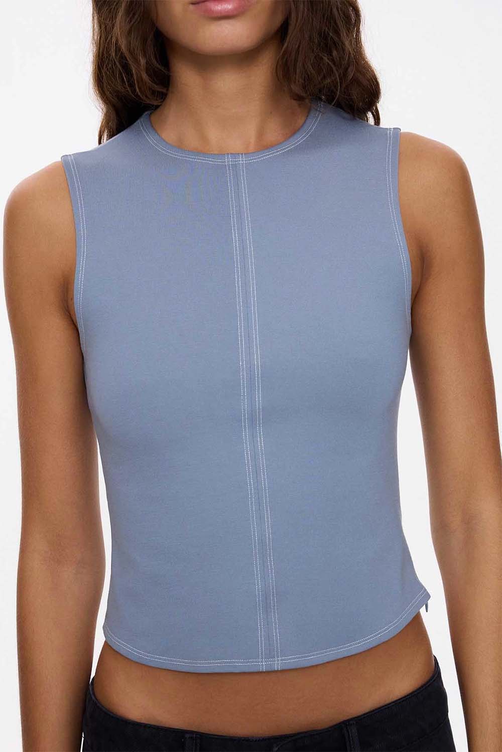 Thrills - Karma Tank - Light Steel Blue - Detail