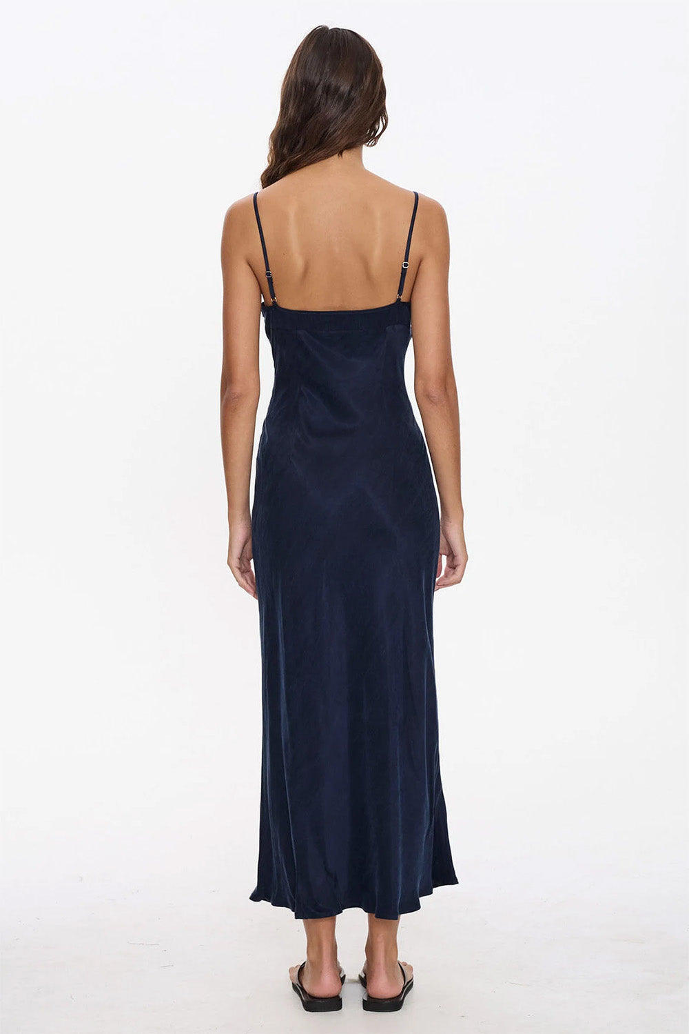 Thrills - Kenni Bias Maxi Dress - Guardian Navy - Back
