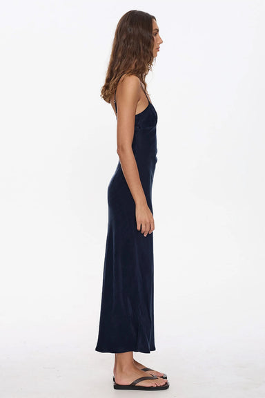 Thrills - Kenni Bias Maxi Dress - Guardian Navy - Side