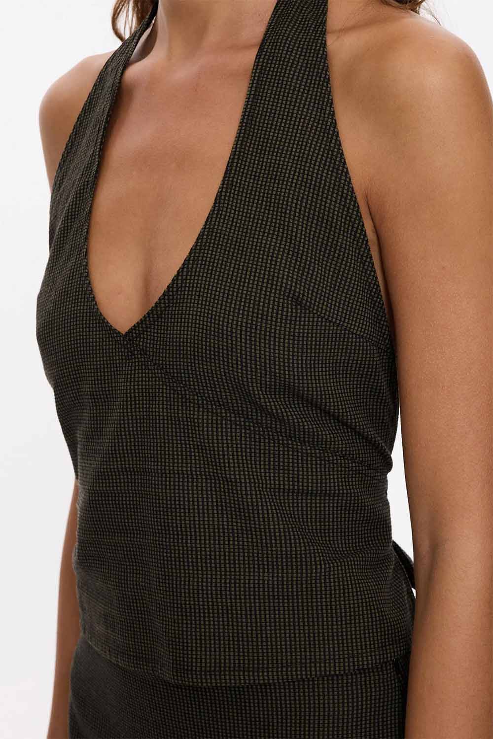 thrills lost control halter top tarmac detail