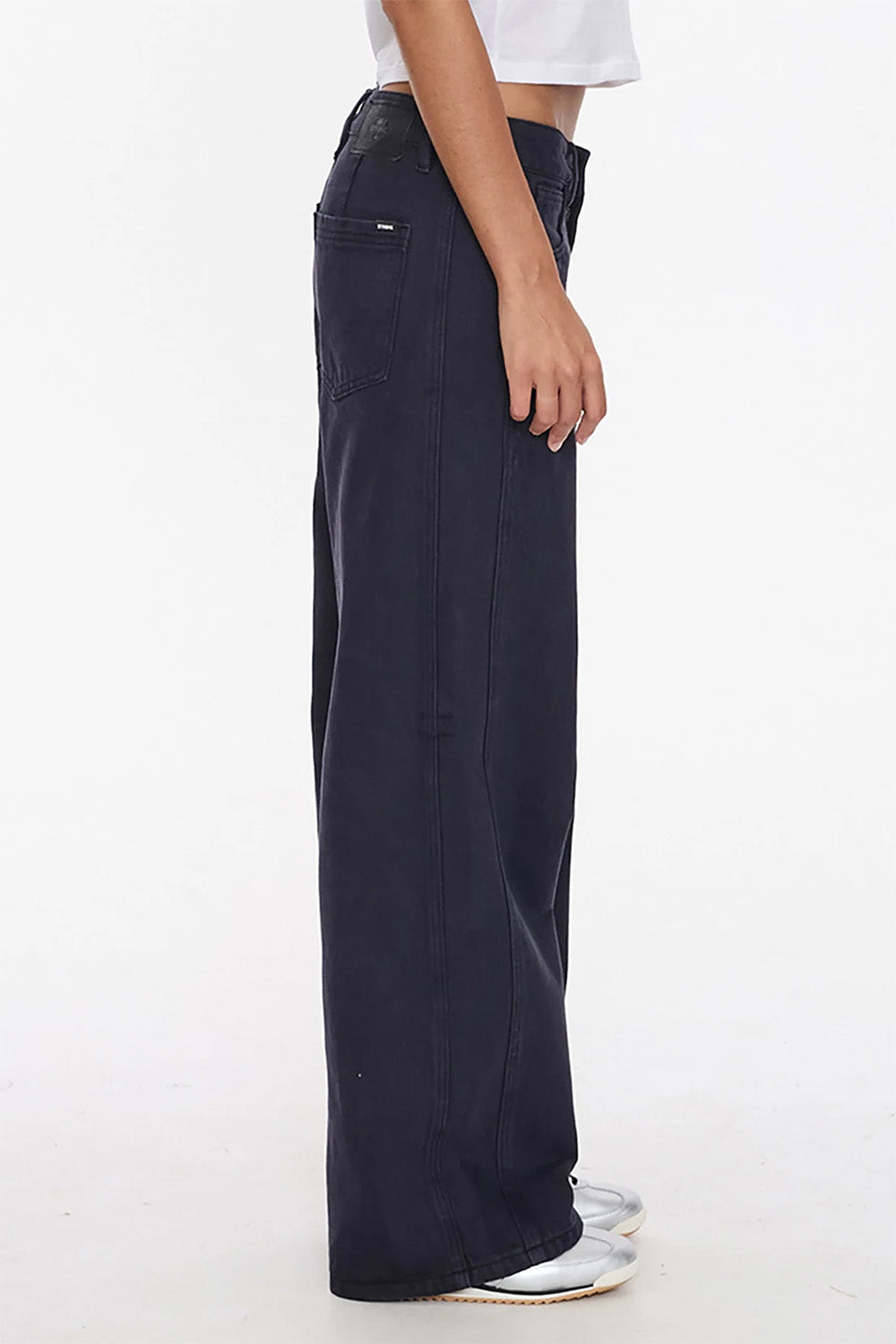 thrills maggie low rise baggy jean twilight black side