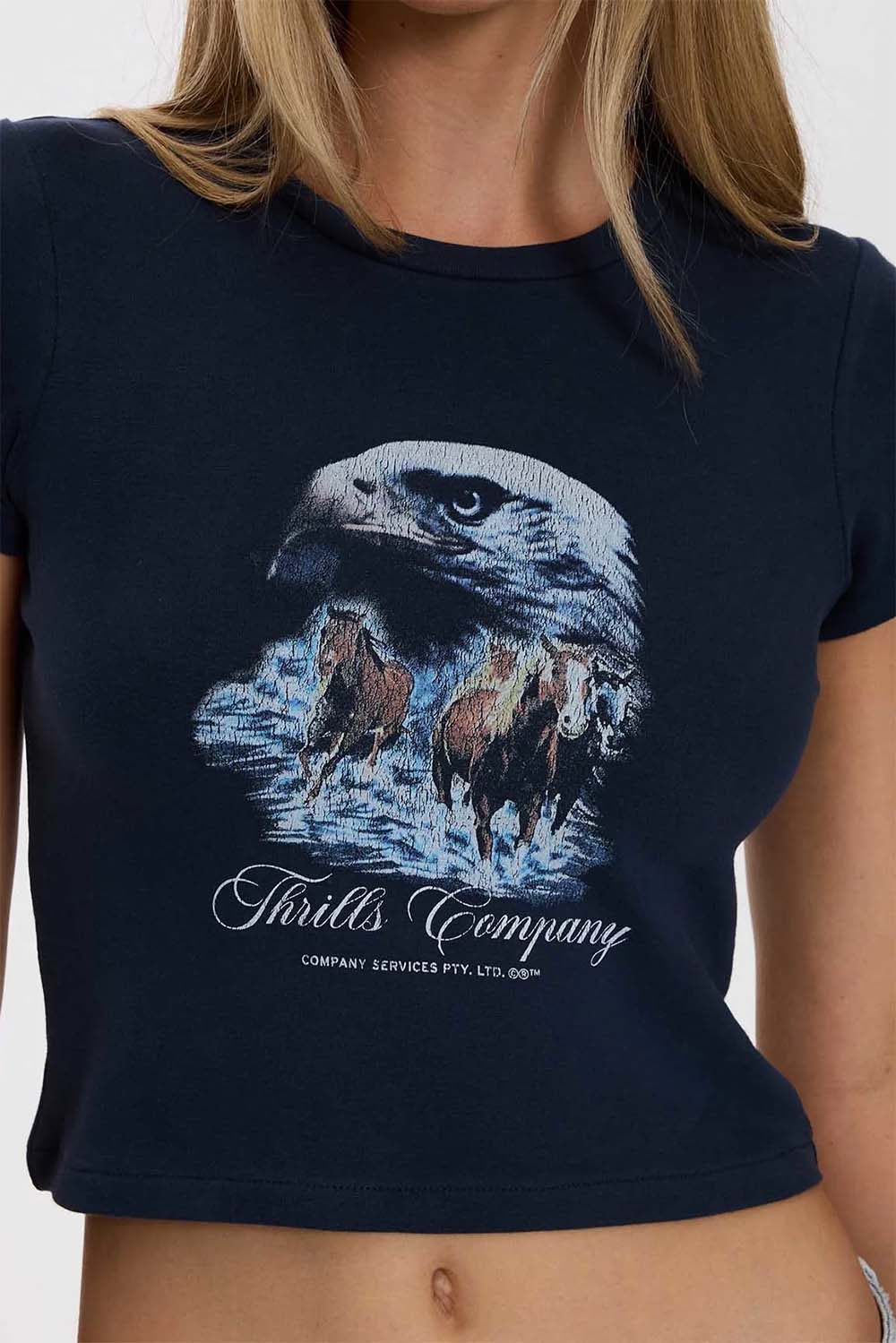 Thrills - Superior Power Mini Tee - Total Eclipse - Detail