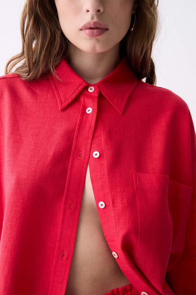 Deluc - Roxa Shirt - Red - Detail