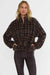Beach Riot - Leona Plaid Sherpa - Chocolate Bar - Front