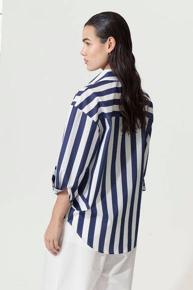 Deluc - Vicenzo Shirt - Striped Blue - Back
