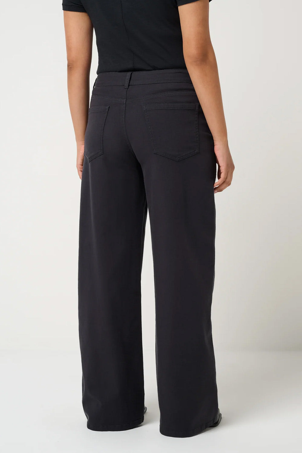 Travis Mathew Everyday Patch Pocket Twill Pant in Black — Back view
