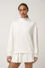 Travis Mathew Skyloft Soft Funnel Neck in Snow White — Front view