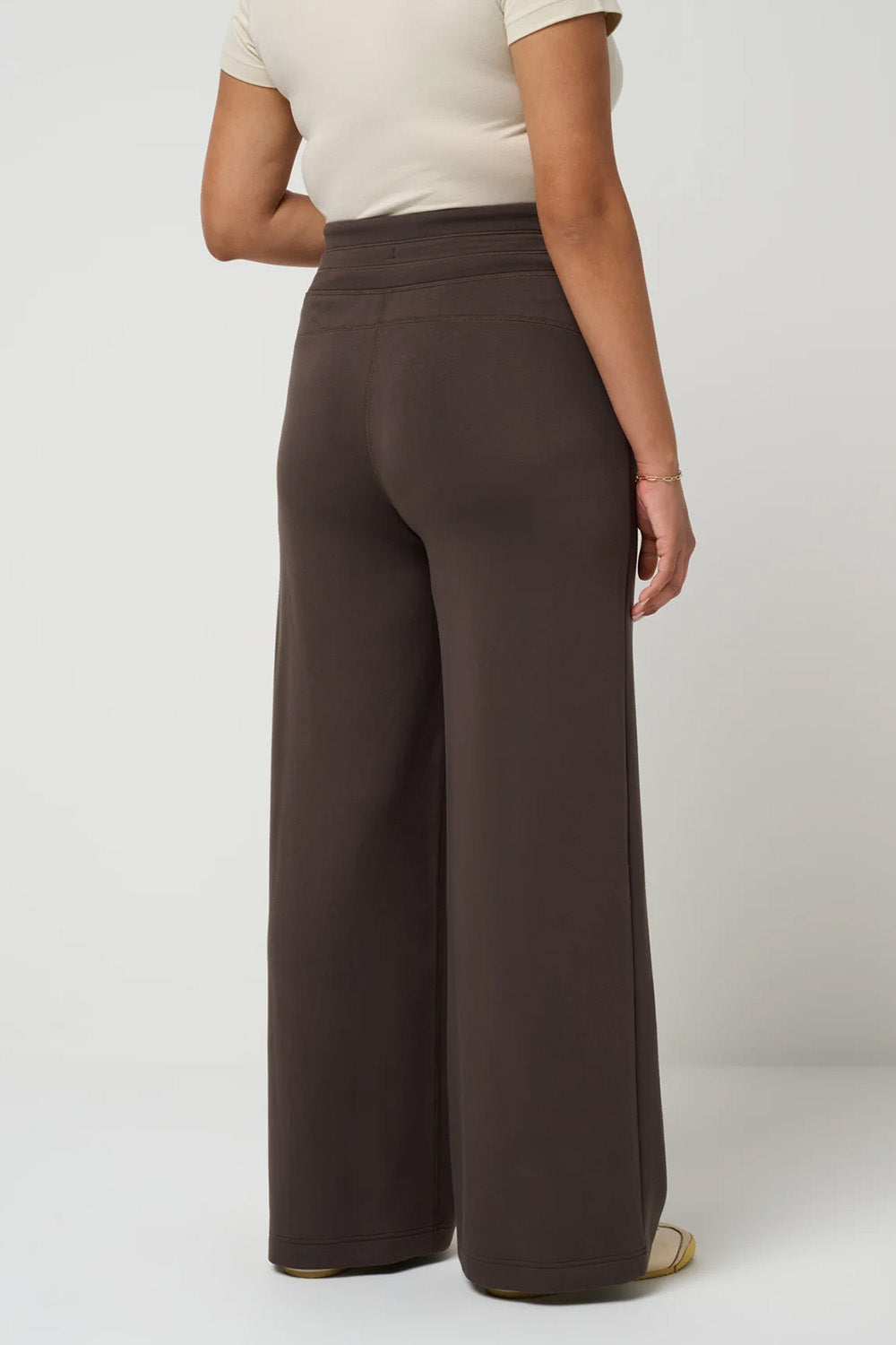 Travis Mathew Skyloft Soft Wide Leg in Turkish Coffee — Back view