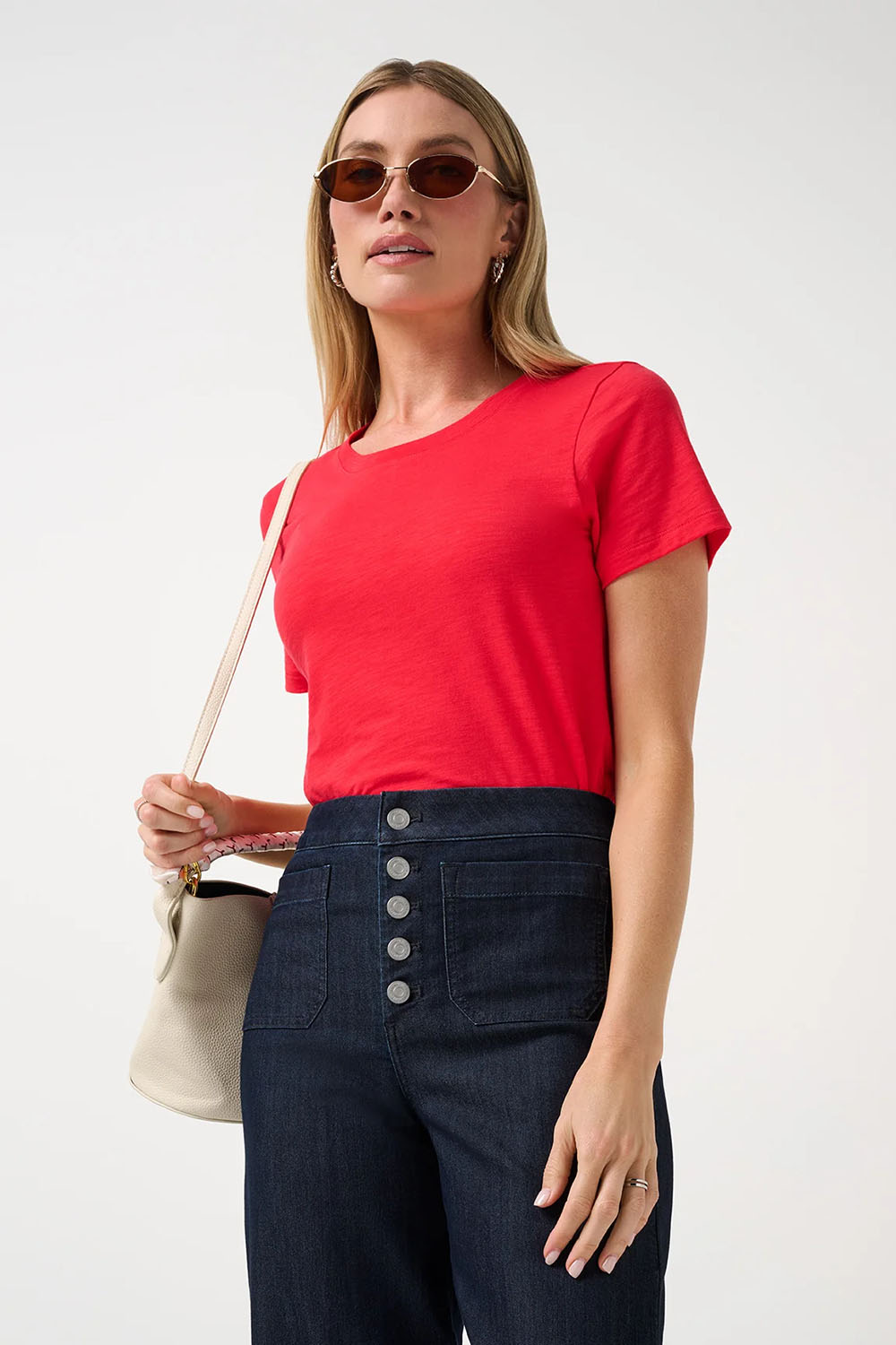travis mathew cloud tee tomato