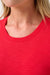 travis mathew cloud tee tomato detail
