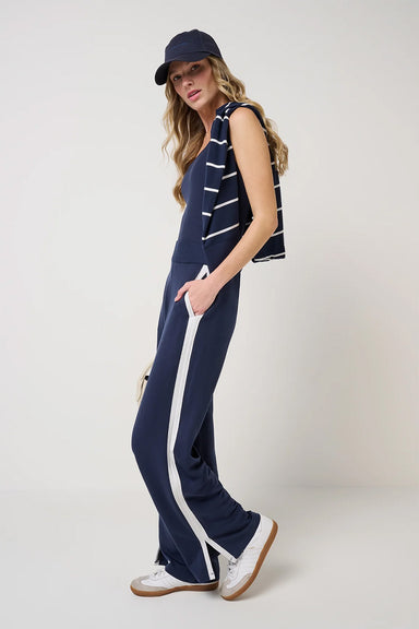 travis mathew cloud terry varsity pant navy blazer multi