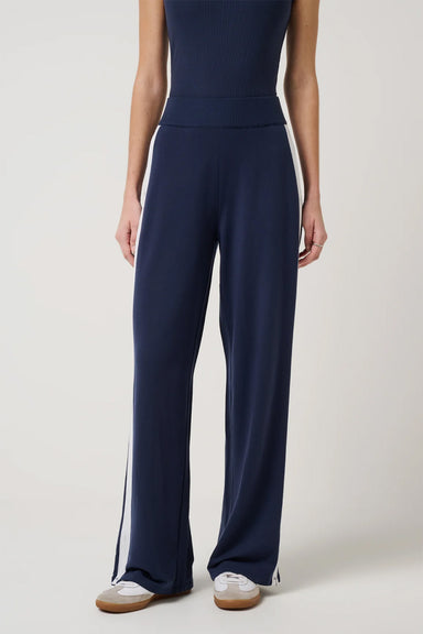 travis mathew cloud terry varsity pant navy blazer multi front