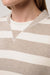 travis mathew cloud terry varsity pullover heather soft taupe multi detail