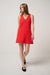 travis mathew everyday v-neck dress tomato front