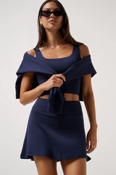 travis mathew skyloft soft aline skort navy blazer
