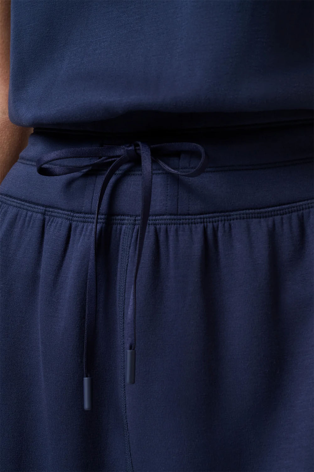 travis mathew skyloft soft romper navy blazer tie detail