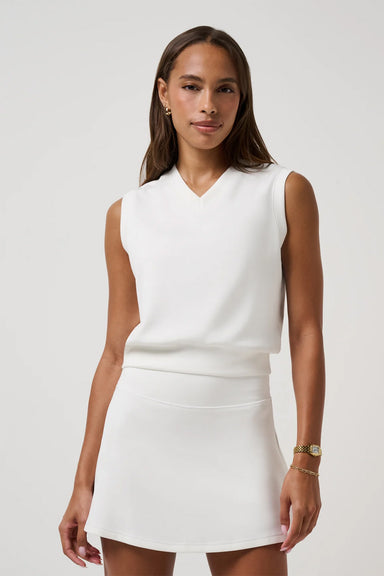 travis mathew skyloft soft vest snow white front