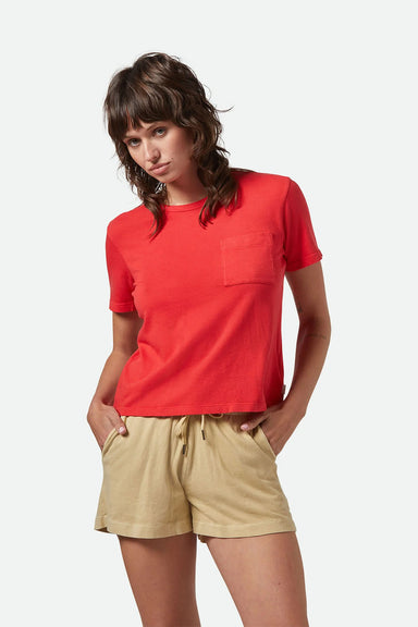Brixton - Carefree Perfect Tee - Crimson - Front