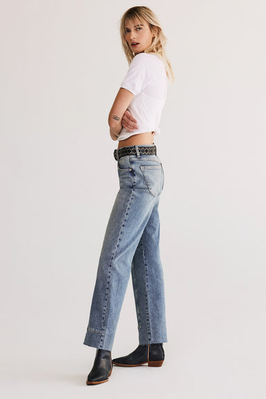 Free People - Risk Taker Mid-Rise Straight - Mantra - Side