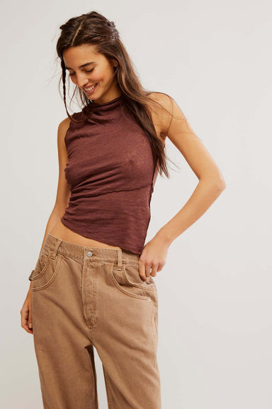 Free People - Fall For Me Tee - Mocha - Front