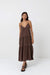 Rhythm - Classic Tiered Midi Dress - Chocolate