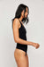 Free People - Clean Lines Bodysuit - Black - Side