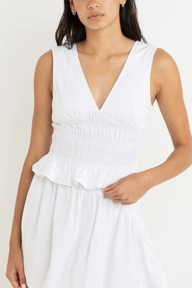 Rhythm - Carlo Smocked Top - Cream - Front