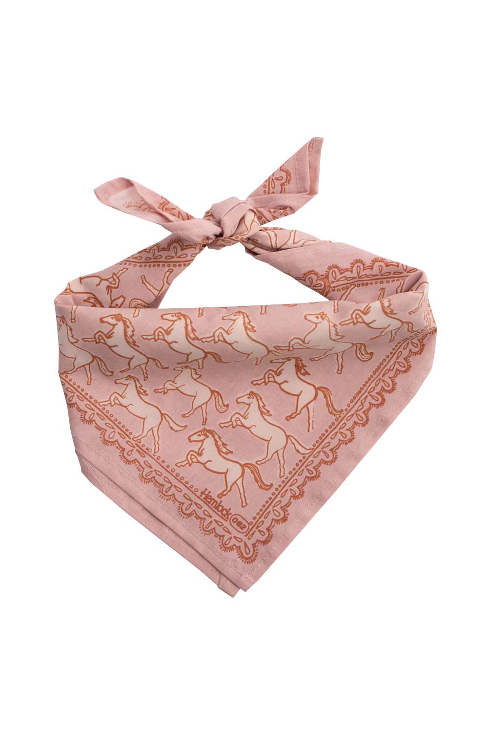 Handker Bandana - Horses Bandana - Pink - Front