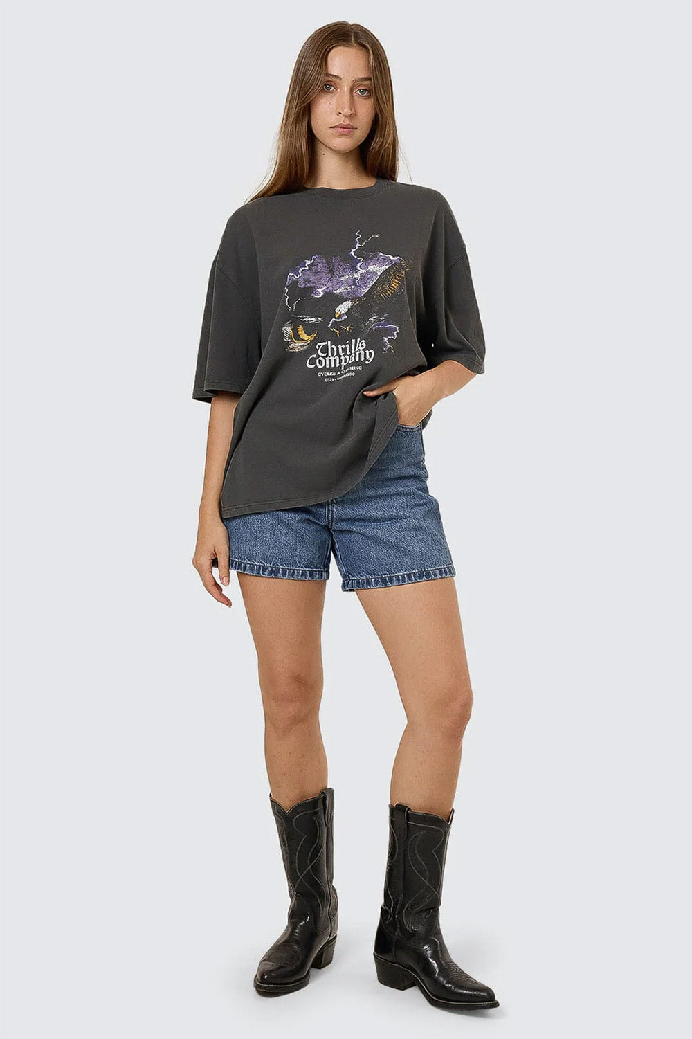 Thrills - Flight Risk Oversized Tee - Merch Black