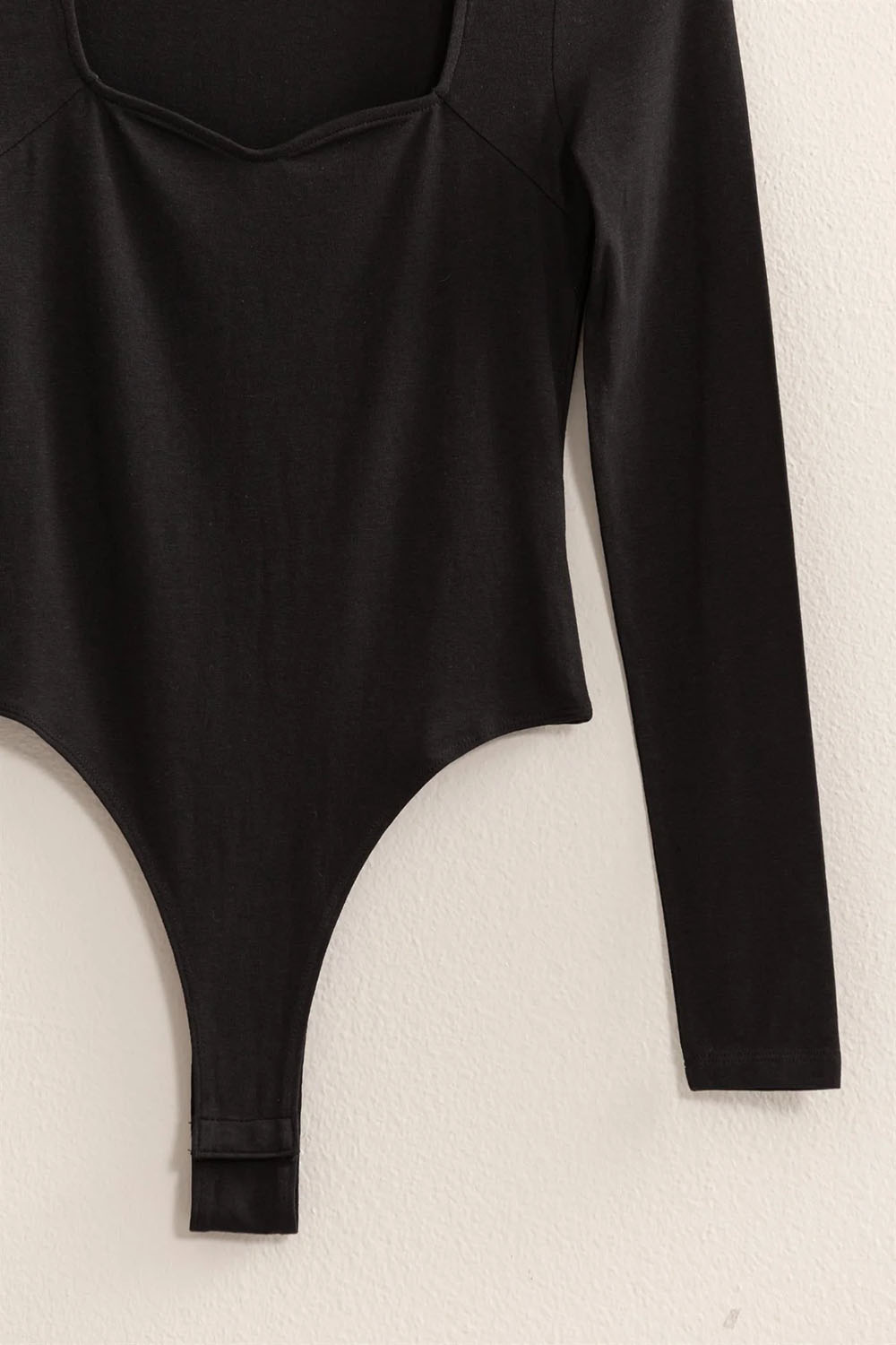 Double Zero - Knitted LS Bodysuit - Black - Detail