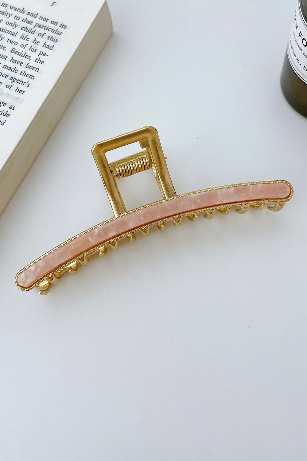 Pearl of the West - Metal Hair Claw - Pink