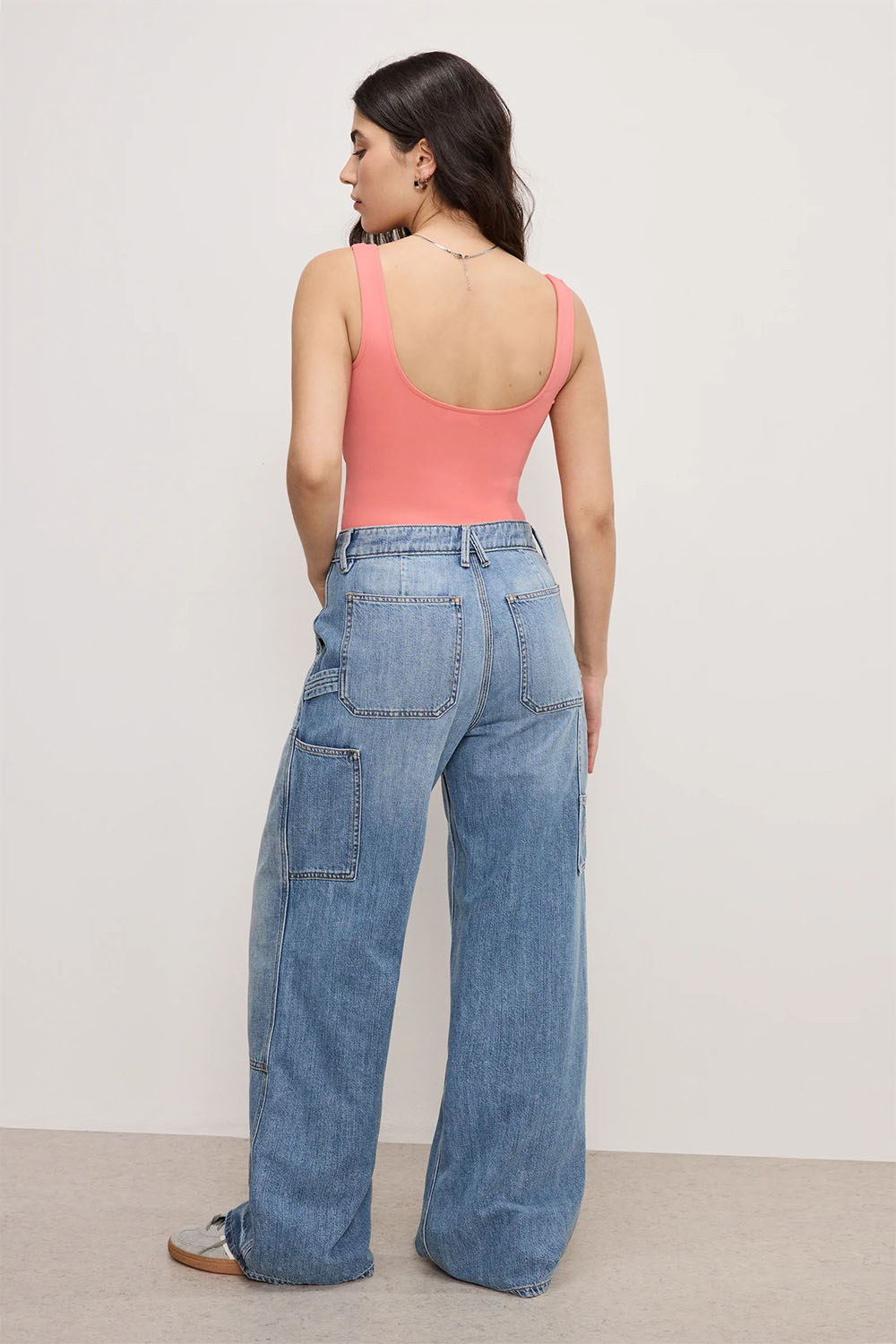 Good American - Good Ease Carpenter Jeans - Indigo - Back