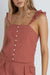 Rhythm - Lola Check Cami Top - Red - Detail
