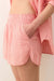 Marine Layer - Cali Seersucker Short - Hibiscus/Sand Stripe - Side