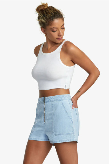 RVCA - Goldie Denim Short - Light Vintage Wash - Side