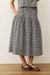 Marine Layer - Gia Poplin Skirt - Black/White Gingham - Front
