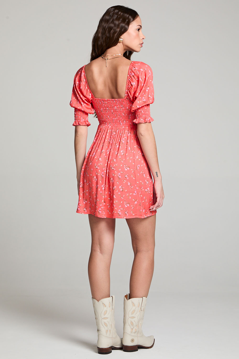 Saltwater Luxe - Lumi Mini Dress - Crimson - Back