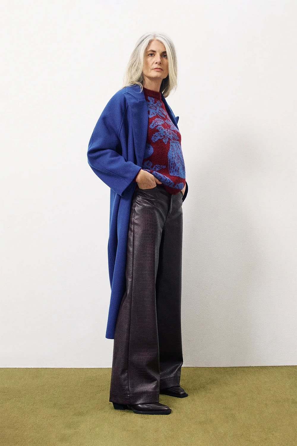 FRNCH - Delphina Coat - Bleu Electrique - Side