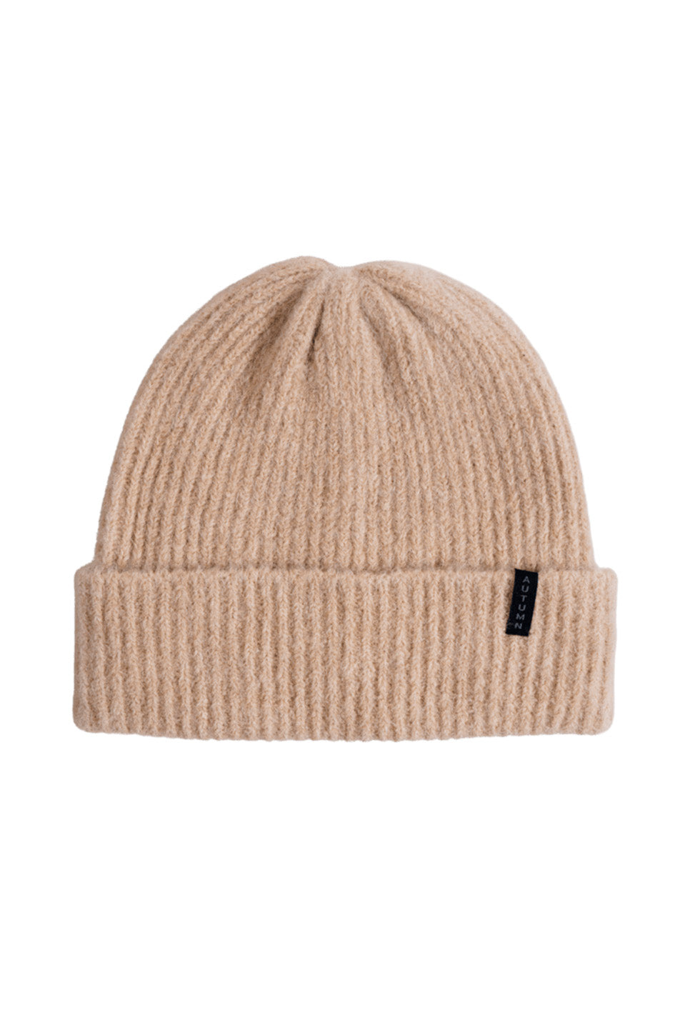 Autumn Morgs Beanie in Khaki — Flatlay view