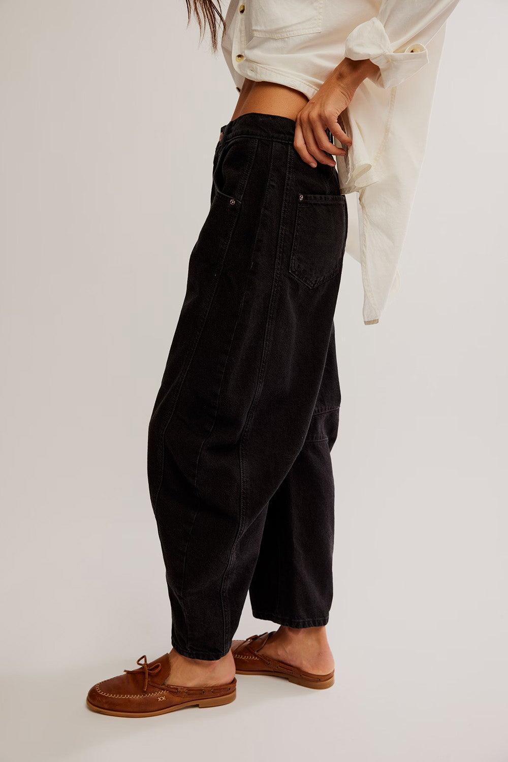Free People - Good Luck Mid Rise Barrel - Soundwave - Side