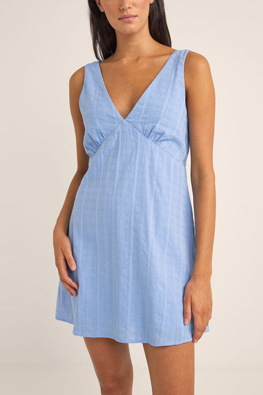 Rhythm - Tyler Mini Dress - Cornflower - Front
