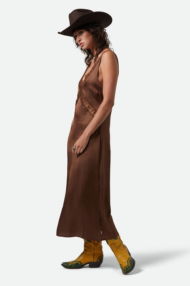 Brixton - The Ridge Slip Dress - Pinecone Brown - Side