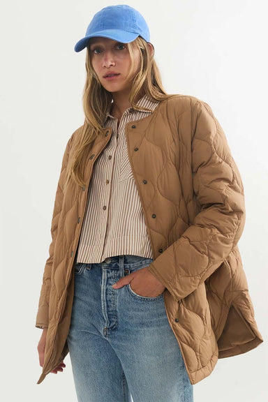 Marine Layer - Calista Quilted Jacket - Caramel - Profile