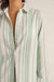 Rhythm - Dinero Stripe Beach Shirt - Green - Detail