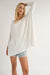 Sadie & Sage - Vacay 3/4 Sleeve Top - Ivory - Front
