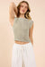 Sadie & Sage - Part of Me Knit Top - Olive Ivory - Front